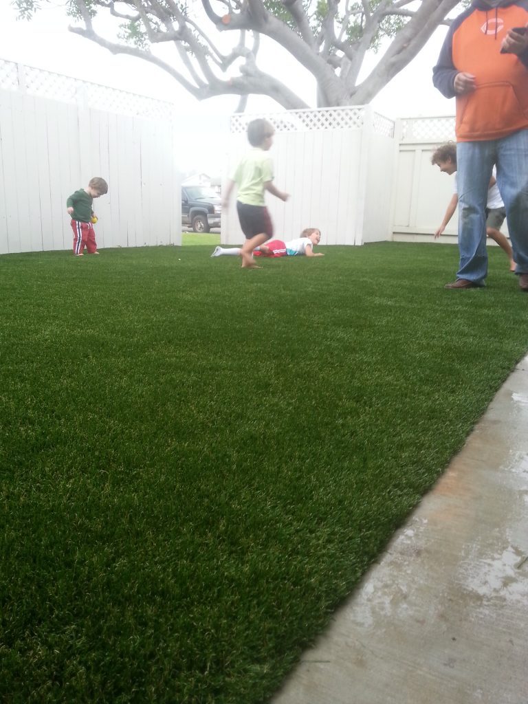 Synthetic Lawn Playground Installation Del Mar, Best Artificial Turf Backyard Playgrounds